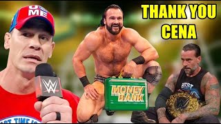 JOHN CENA APOSENTA do NADA e CM PUNK faz DREW FALHAR CASHIN na WWE [upl. by Egief651]