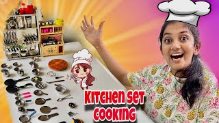 Real Kitchen set cooking  kitchen set  miniature cooking Minsha🔥 [upl. by Lewap867]