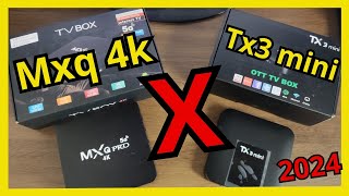 📺 Comparação de TV Boxes TX3 Mini vs MXQ 4K Pro – Quem Ganha [upl. by Chrisse]