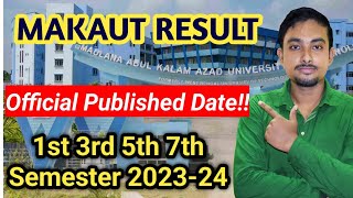 MAKAUT amp All College University Odd Semester Result Published Date  Official Update [upl. by Elokcin]