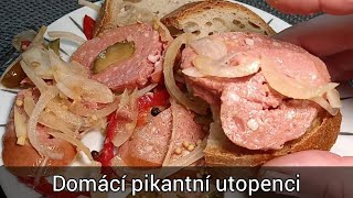 Domácí pikantní utopenci  recept do sklenic [upl. by Sanfourd]