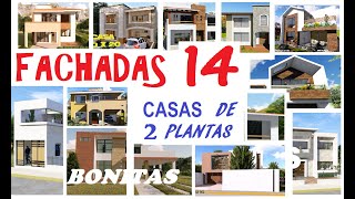 💡 14 FACHADAS BONITAS PARA CASAS DE DOS PISOS  ideas para fachadas [upl. by Rehpatsirhc906]