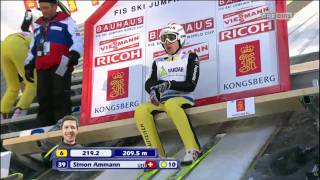 Simon Ammann 13022011 Vikersund 2385m ORF HD [upl. by Schoenfelder647]