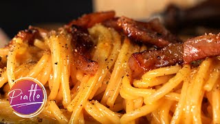 Spaghetti alla Carbonara  La LEGGENDARIA ricetta originale  delle migliori TRATTORIE DI ROMA [upl. by Llenram]