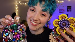 ASMR Tingly Tapping amp Scratching to Help You Sleep 😴 no talking rhinestones amp beads long nails [upl. by Ika]