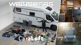 How Much Fits Inside  WEINSBERG CaraLoft Low Profile Motorhome [upl. by Lorine]