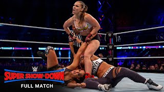 FULL MATCH  Ronda Rousey amp The Bella Twins vs The Riott Squad WWE Super ShowDown 2018 [upl. by Dnamron]