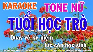 Tuổi Học Trò Karaoke Tone Nữ Nhạc Sống  Phối Mới Dễ Hát  Nhật Nguyễn [upl. by Etteragram]