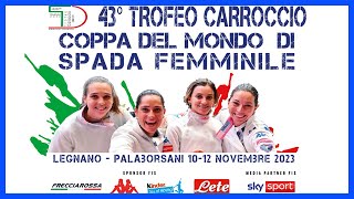 Coppa Del Mondo Spada Femminile  LEGNANO 2023  DAY 1 BLUE PISTE [upl. by Jasen264]