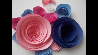 Como hacer flores de papel enrolladas Tutorial [upl. by Chivers]