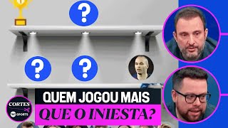 INIESTA APOSENTOU CRAVAMOS QUEM JOGOU MAIS E QUEM JOGOU MENOS QUE ELE NA GERAÃ‡ÃƒO [upl. by Delcine]