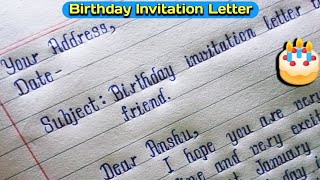 Birthday Party Invitation Letter to Your Friend  Informal Letter Writing in English Class 10 [upl. by Atteloc]