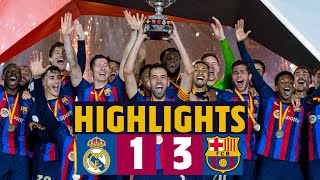 SUPER CHAMPIONS HIGHLIGHTS I MADRID 13 BARÇA  SPANISH SUPERCUP 🏆🔵🔴 [upl. by Aivatnahs]