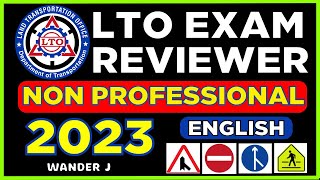 NON PRO ENGLISH LTO EXAM REVIEWER  Non Professional Drivers License W Traffic amp Road Signs [upl. by Quackenbush346]