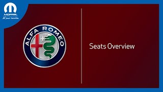 Seats Overview  How To  2022 Alfa Romeo Giulia amp Stelvio [upl. by Suzann]