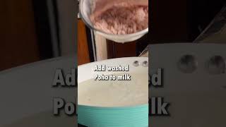 Doodh Poha Recipe  Healthy Breakfast Under 10 Minutes  High Protein Milk amp Dates Aval Recipe [upl. by Naira]