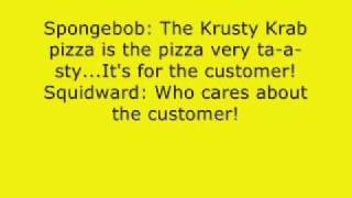 Spongebob Squarepants Krusty Krab Pizza with lyrics [upl. by Nillok324]