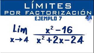 Solución de límites por factorización  Ejemplo 7 [upl. by Mozes]