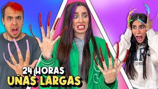 24 HORAS CON UÑAS EXTREMADAMENTE LARGAS [upl. by Krishna]