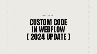 2024 update  Custom code in Webflow – CodeSandbox guide [upl. by Andee]