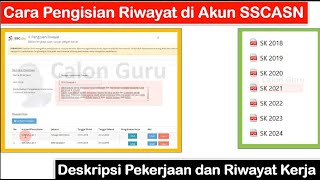 Cara Pengisian Riwayat Pekerjaan di Akun SSCASN Deskripsi Pekerjaan dan Riwayat Kerja Tenaga Honorer [upl. by Val]