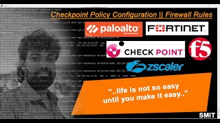 Checkpoint Policy Configuration  Firewall Rules [upl. by Htebilil764]