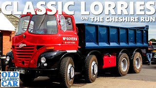 Classic lorries driving The Cheshire Run 2021 ft old trucks from Bedford Albion Foden Leyland etc [upl. by Behah]