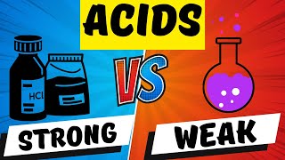 Chemistry Help Strong Vs Weak Acids explained in 3 minutes [upl. by Aynekal]