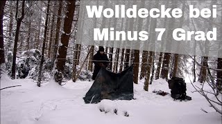 Wolldecke bei Minus 7 Grad und improvisiertes Trapper Bett  WaldläuferTour 7 [upl. by Shanks]