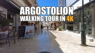 Kefalonia Greece  ARGOSTOLION Walking Tour  The Marina Shopping Street amp De Bosset Bridge [upl. by Gnouhc532]