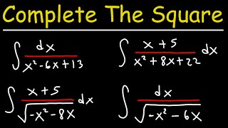 Integration of Rational Functions By Completing The Square  Calculus [upl. by Arney]