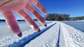 Public ASMR❄️Winter Lake Camera Tapping Scratching Lofi [upl. by Oecile]