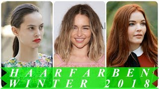 Haarfarben trendfrisuren winter 2018 [upl. by Aihsemek]