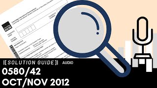 058042 OctoberNovember 2012 Marking Scheme MS Audio Voiceover [upl. by Ecirtnas]