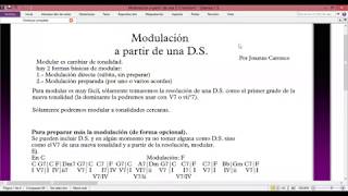 Modulación a tonalidades cercanas a partir de una Dominante Secundaria armonía [upl. by Savinirs]