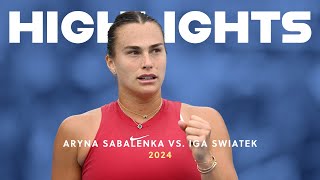 Aryna Sabalenka vs Iga Swiatek  2024 Cincinnati Open Highlights [upl. by Barb]