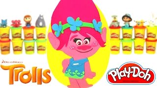 Ovo Surpresa Gigante da Poppy de Trolls em Português Brasil de Massinha Play Doh [upl. by Nealy]