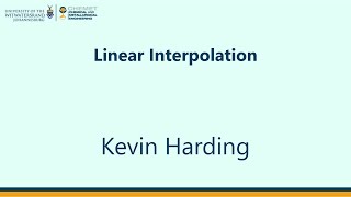 Linear interpolation Lecture [upl. by Geoffrey]