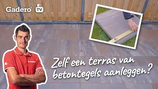 Zelf een terras van betontegels aanleggen Ontdek hier de stappen [upl. by Amikahs481]