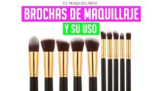 Brochas de maquillaje y su uso  El Maquillarte [upl. by Yc805]