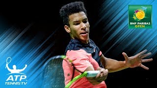 AugerAliassime scores first ATP win Monfils also through  Indian Wells 2018 Highlights Day 2 [upl. by Yi]