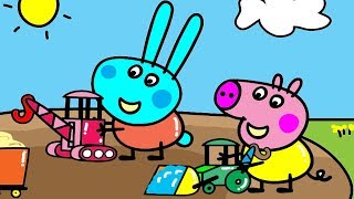 Peppa Wutz Deutsch 🚚 George Wutz und Spielzeug 🚜 Peppa pig Deutsch  Colorful Deutsch [upl. by Ahsikad915]