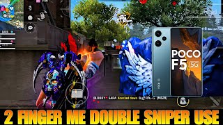 Poco F5 2 finger me double Sniper Use garena free fire [upl. by Iarahs64]