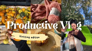 productive KNITTING vlog finishing WIPs quilting baking more [upl. by Shaner]