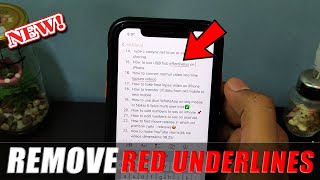 How to Remove the Red Underline on the Notes App in iPhone NEW TRICK [upl. by Cornia190]