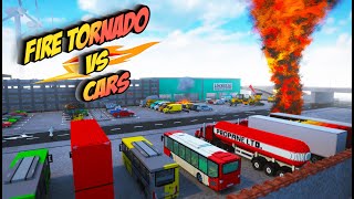 FİRE Tornado VS CARS  Teardown  Realistic Tornado Storm Destruction Mod  торнадо  PC 4K 7 [upl. by Dyana670]