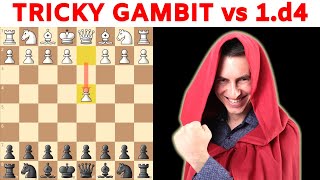 Aggressive Chess Opening for Black Against 1d4 Every Move Is A TRAP [upl. by Enellij]