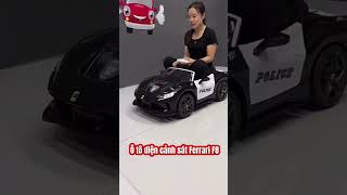 Review test tải trọng ô tô điện trẻ em người lớn ngồi được siêu xe cảnh sát Ferrari F8 otodientreem [upl. by Lathrope]