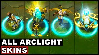 All Arclight Skins Yorick Vayne Varus VelKoz League of Legends [upl. by Karol]