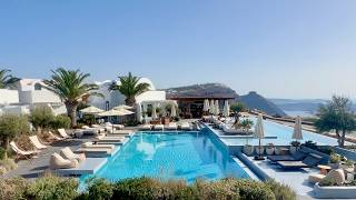 NOBU SANTORINI  Boutique hotel with jawdropping views 4K tour [upl. by Rochemont]